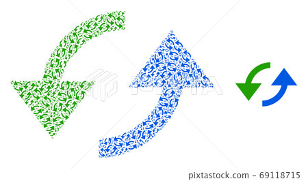 Sync Arrows Recursion Mosaic of Self Items - Stock Illustration ...