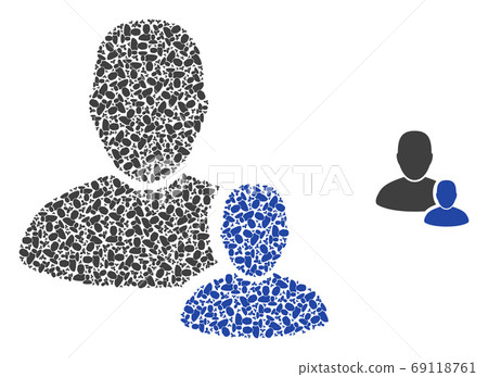 User Manager Fractal Collage of Self Items - Stock Illustration ...