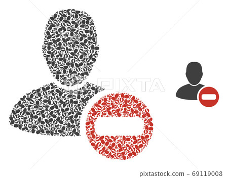 Remove User Fractal Composition of Self Items - Stock Illustration ...