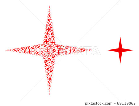 Space Star Recursive Mosaic of Self Items - Stock Illustration ...