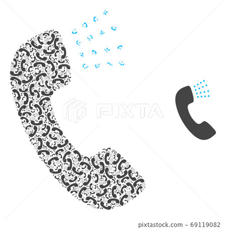 Phone Sound Fractal Mosaic of Self Icons - Stock Illustration [69119082 ...