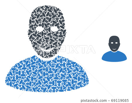 User Recursive Mosaic of Self Icons - Stock Illustration [69119085] - PIXTA