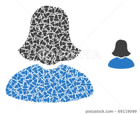 Woman Fractal Mosaic of Self Icons - Stock Illustration [69119099] - PIXTA
