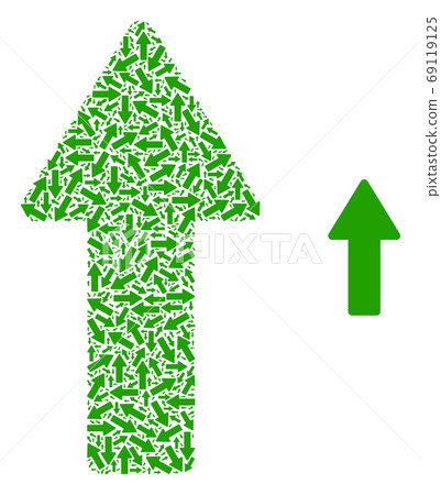 Arrow Up Recursive Collage of Self Icons - Stock Illustration [69119125 ...