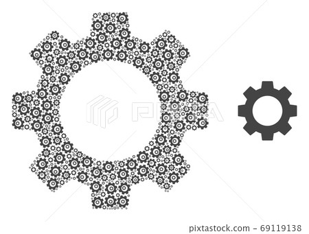Gear Recursive Mosaic of Self Icons - Stock Illustration [69119138] - PIXTA