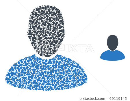 Customer Recursion Composition of Self Icons - Stock Illustration ...