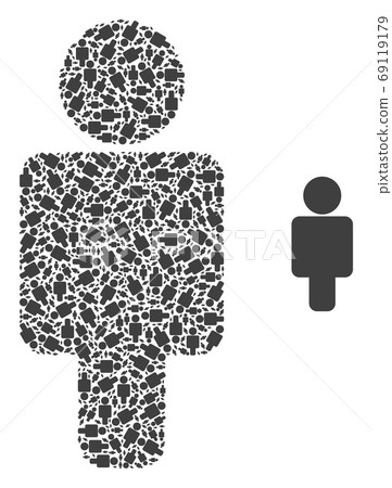 Man Recursion Composition of Self Icons 69119179