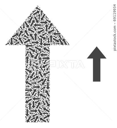 Arrow Up Recursive Composition of Self Items - Stock Illustration ...