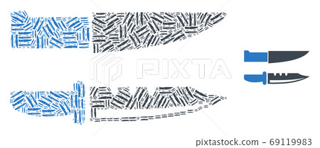 Knives Recursive Composition of Self Items - Stock Illustration ...