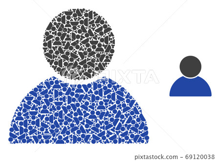 Customer Profile Recursion Mosaic of Self Items - Stock Illustration ...