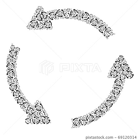 Rotation Motion Vector Composition of Self... - Stock Illustration ...