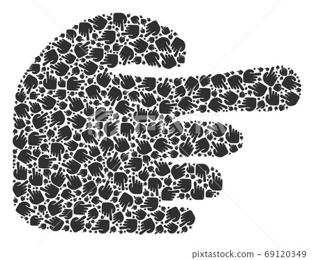 Index Finger Vector Mosaic of Self Fractal Icons - Stock Illustration ...