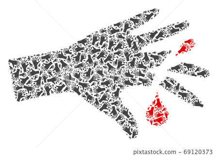 Hand Wound Vector Mosaic of Self Recursion Icons - Stock Illustration ...