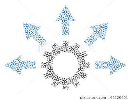 Gearwheel Distribution Vector Mosaic of Self... - Stock Illustration ...