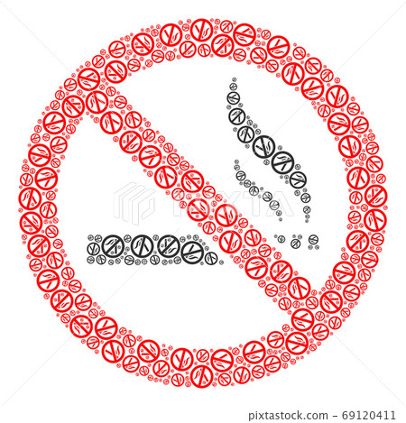 Forbidden Smoking Vector Mosaic of Self Fractal Items Forbidden Smoking Vector Mosaic of Self Fractal Items 69120411