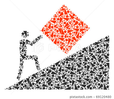 Absurd Work Vector Mosaic of Self Recursion Icons - Stock Illustration ...