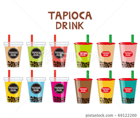 Vector illustration of tapioca drink Vector illustration of tapioca drink 69122200