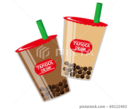 Vector illustration of tapioca drink tapioca milk tea Vector illustration of tapioca drink tapioca milk tea 69122463