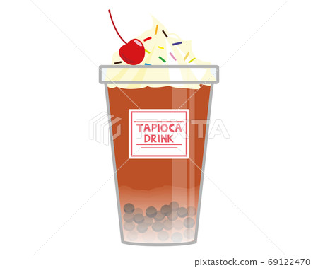 Vector illustration of tapioca drink tapioca milk tea 69122470