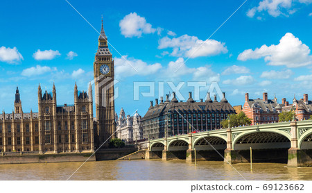 Big Ben, Parliament, Westminster bridge in London Big Ben, Parliament, Westminster bridge in London 69123662