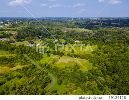 Beautiful summer landscape in the mountains in Pocono Mountains Pennsylvania USA 69124128