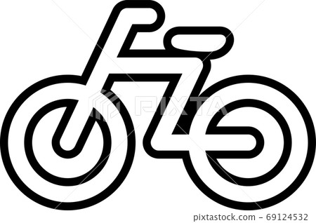Bicycle (bicycle parking) pictogram (rimming ver.) 69124532