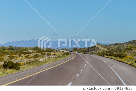 Big truck rig powerful popular industrial classic 69124633