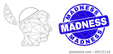 Blue Grunge Madness Seal and Web Mesh Open Mind Blue Grunge Madness Seal and Web Mesh Open Mind 69125118