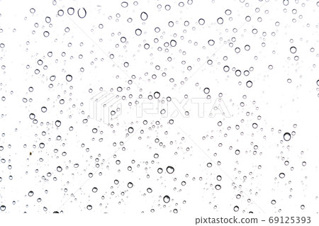 Water drops , rain drops on glass 69125393