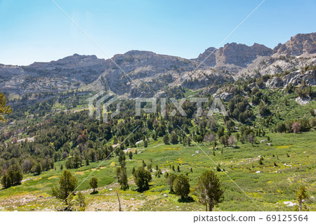 Morning view of the beautiful landscape around the Ruby Crest Tr Morning view of the beautiful landscape around the Ruby Crest Tr 69125564