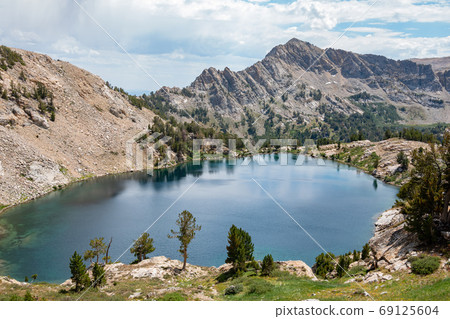 Aerial view of the beautiful Liberty Lake Aerial view of the beautiful Liberty Lake 69125604