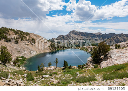Aerial view of the beautiful Liberty Lake Aerial view of the beautiful Liberty Lake 69125605