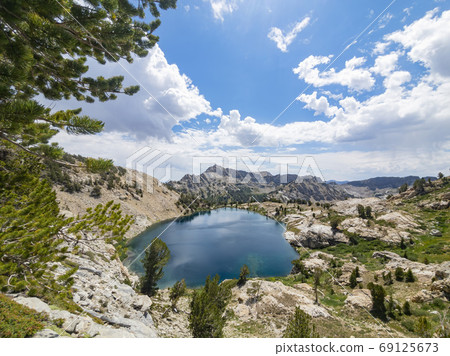 Aerial view of the beautiful Liberty Lake Aerial view of the beautiful Liberty Lake 69125673