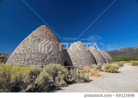 Sunny exterior view of the huge oven of Ward Charcoal Ovens Stat Sunny exterior view of the huge oven of Ward Charcoal Ovens Stat 69125696