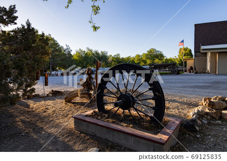Morning view of the beautiful campground area of KOA Journey 69125835