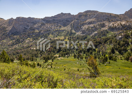 Morning view of the beautiful landscape around the Ruby Crest Tr Morning view of the beautiful landscape around the Ruby Crest Tr 69125843