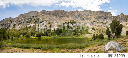 Afternoon view of the beautiful Castle Lake 69125969