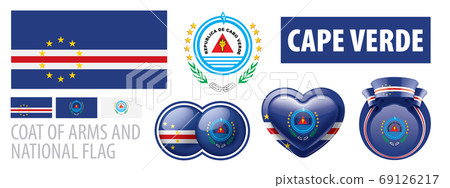 Vector set of the coat of arms and national flag of Cape Verde Vector set of the coat of arms and national flag of Cape Verde 69126217