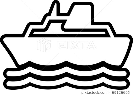 Ship Pictogram 2 (Border ver.) - Stock Illustration [69126605] - PIXTA