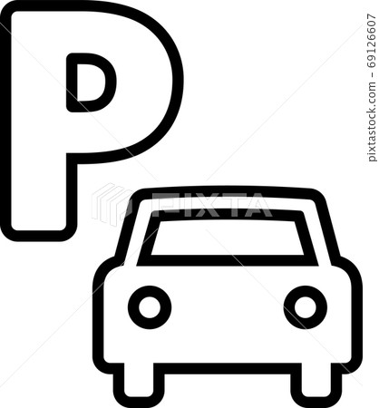 Parking pictogram (outline ver.) Parking pictogram (outline ver.) 69126607
