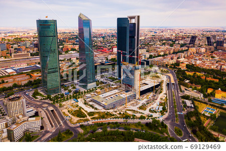 Business skyscrapers Cuatro Torres in Madrid Business skyscrapers Cuatro Torres in Madrid 69129469