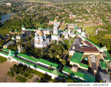 Aerial view of Trinity Lavra of St. Sergius in Sergiev Posad Aerial view of Trinity Lavra of St. Sergius in Sergiev Posad 69129479