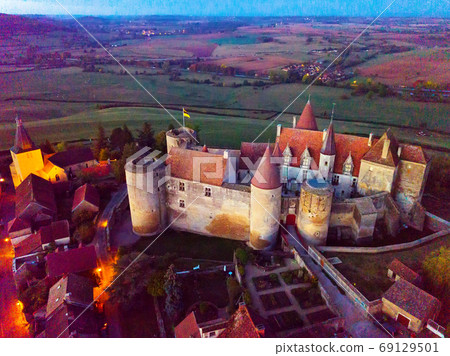 Night view of Chateau de Chateauneuf 69129501