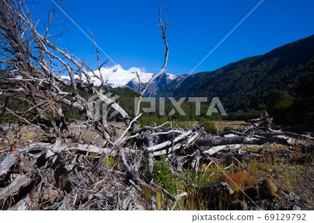 Valley of river Cauquenes and mountain Tronador 69129792