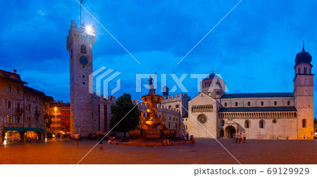 Piazza Duomo at twilight, Trento, Italy 69129929