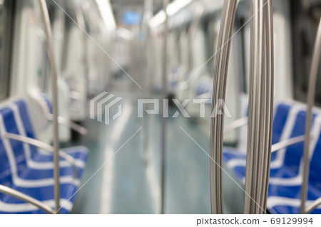 Interior of an empty subway carriage Interior of an empty subway carriage 69129994