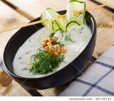 National Macedonian and Bulgarian dish Tarator National Macedonian and Bulgarian dish Tarator 69130214