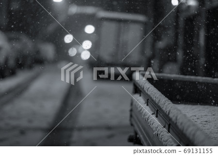 Snowy winter night Snowy winter night 69131155