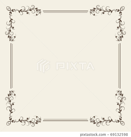 Black calligraphy ornamental decorative frame on white background Black calligraphy ornamental decorative frame on white background 69132598