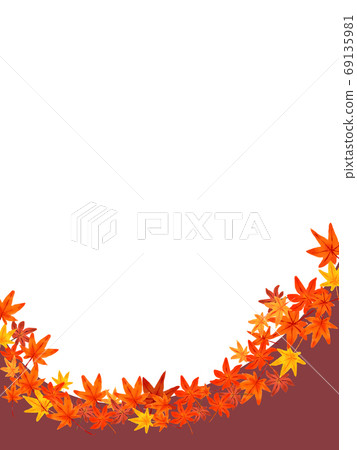 Watercolor autumn leaves frame background Watercolor autumn leaves frame background 69135981